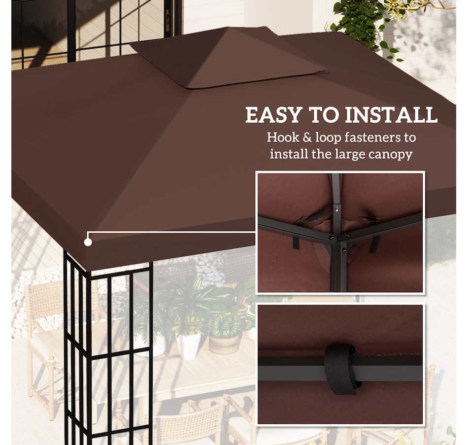 Image 993258_ALTMORE60.jpg, Product 993-258 / Price $57.99 - $69.99, Outsunny 10' x 10' Square 2-Tier Gazebo Canopy from Outsunny on TSC.ca's Home & Garden department