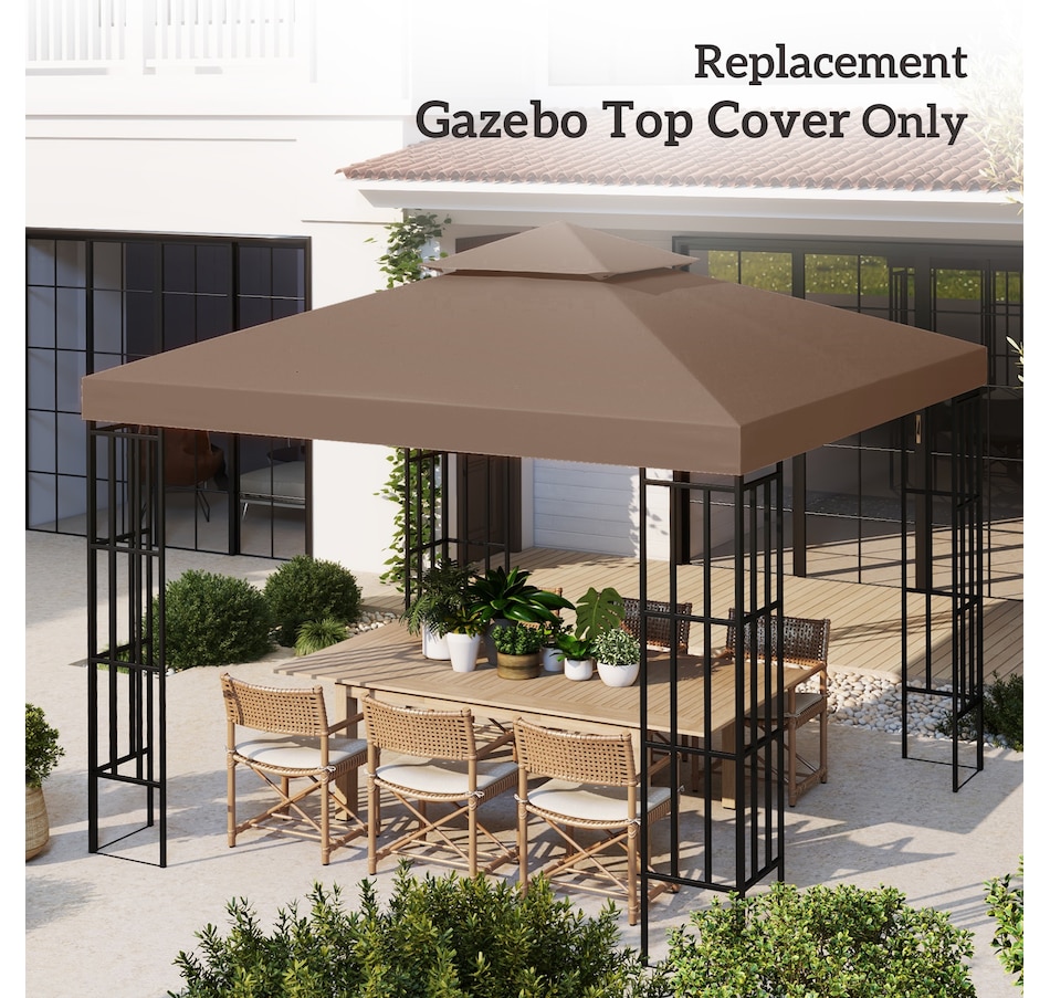 Image 993258_ALTMORE62.jpg, Product 993-258 / Price $57.99 - $69.99, Outsunny 10' x 10' Square 2-Tier Gazebo Canopy from Outsunny on TSC.ca's Home & Garden department