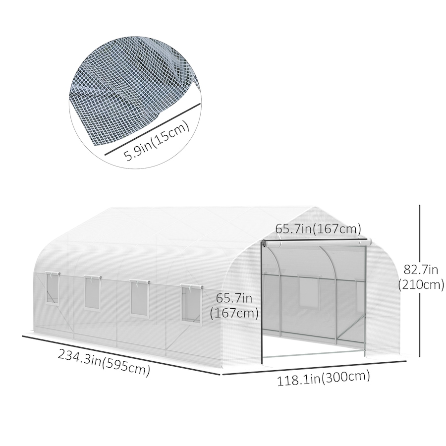 Image 993263_ALTMORE10.jpg, Product 993-263 / Price $206.99 - $216.99, Outsunny 20x10x7ft Walk-in Tunnel Greenhouse from Outsunny on TSC.ca's Home & Garden department