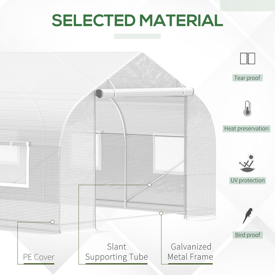 Image 993263_ALTMORE11.jpg, Product 993-263 / Price $206.99 - $216.99, Outsunny 20x10x7ft Walk-in Tunnel Greenhouse from Outsunny on TSC.ca's Home & Garden department