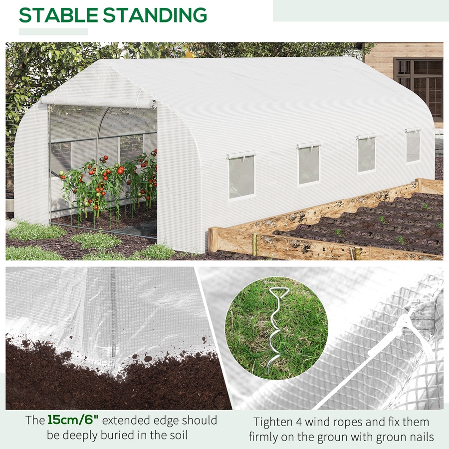 Image 993263_ALTMORE12.jpg, Product 993-263 / Price $206.99 - $216.99, Outsunny 20x10x7ft Walk-in Tunnel Greenhouse from Outsunny on TSC.ca's Home & Garden department