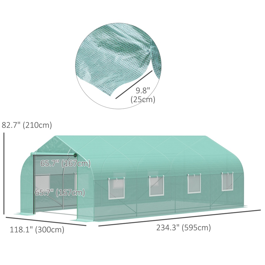 Image 993263_ALTMORE2.jpg, Product 993-263 / Price $206.99 - $216.99, Outsunny 20x10x7ft Walk-in Tunnel Greenhouse from Outsunny on TSC.ca's Home & Garden department