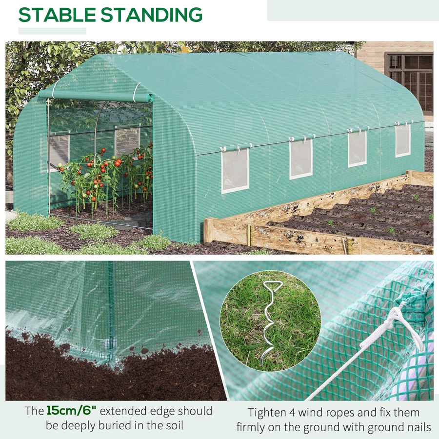 Image 993263_ALTMORE4.jpg, Product 993-263 / Price $206.99 - $216.99, Outsunny 20x10x7ft Walk-in Tunnel Greenhouse from Outsunny on TSC.ca's Home & Garden department