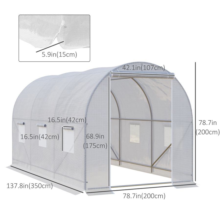 Image 993265_ALTMORE10.jpg, Product 993-265 / Price $106.99 - $133.99, Outsunny 8 x 6.6 x 6.6ft Walk-in Tunnel Greenhouse from Outsunny on TSC.ca's Home & Garden department