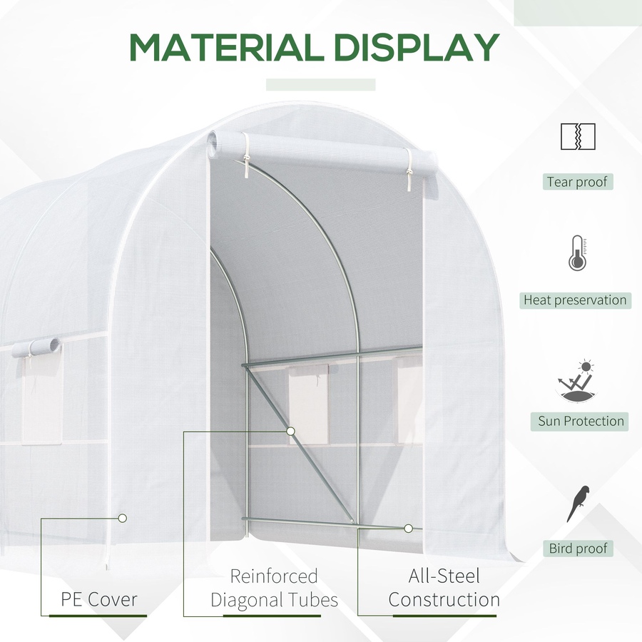 Image 993265_ALTMORE3.jpg, Product 993-265 / Price $106.99 - $133.99, Outsunny 8 x 6.6 x 6.6ft Walk-in Tunnel Greenhouse from Outsunny on TSC.ca's Home & Garden department