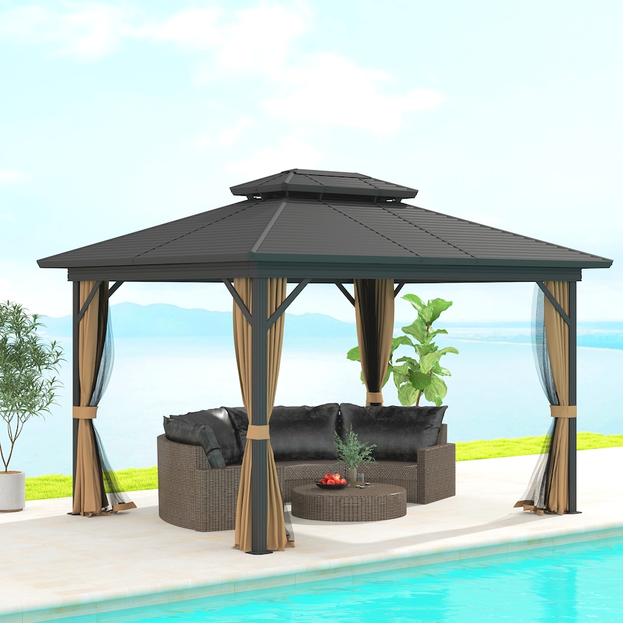 Image 993273_ALTMORE1.jpg, Product 993-273 / Price $1,244.99, Outsunny 10' x 12' Hardtop Gazebo, Garden Sun Shelter from Outsunny on TSC.ca's Home & Garden department