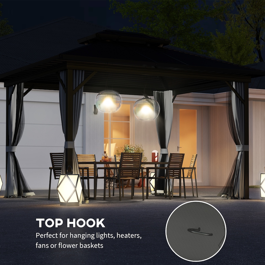 Image 993273_ALTMORE12.jpg, Product 993-273 / Price $1,244.99, Outsunny 10' x 12' Hardtop Gazebo, Garden Sun Shelter from Outsunny on TSC.ca's Home & Garden department