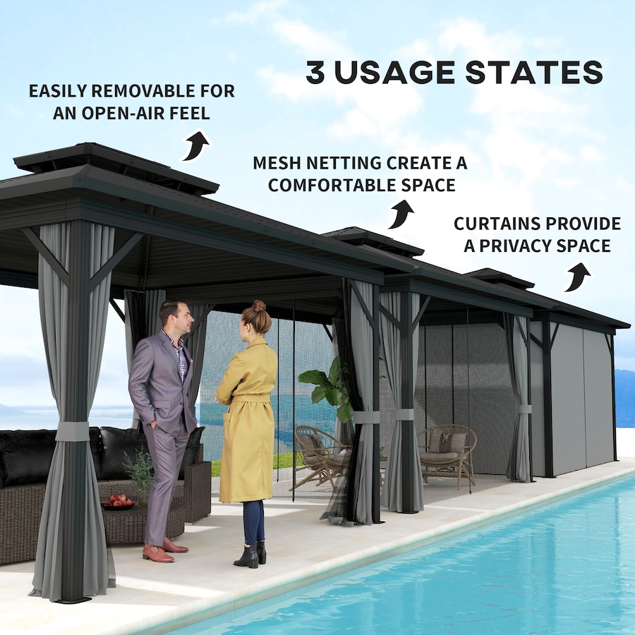 Image 993273_ALTMORE14.jpg, Product 993-273 / Price $1,244.99, Outsunny 10' x 12' Hardtop Gazebo, Garden Sun Shelter from Outsunny on TSC.ca's Home & Garden department
