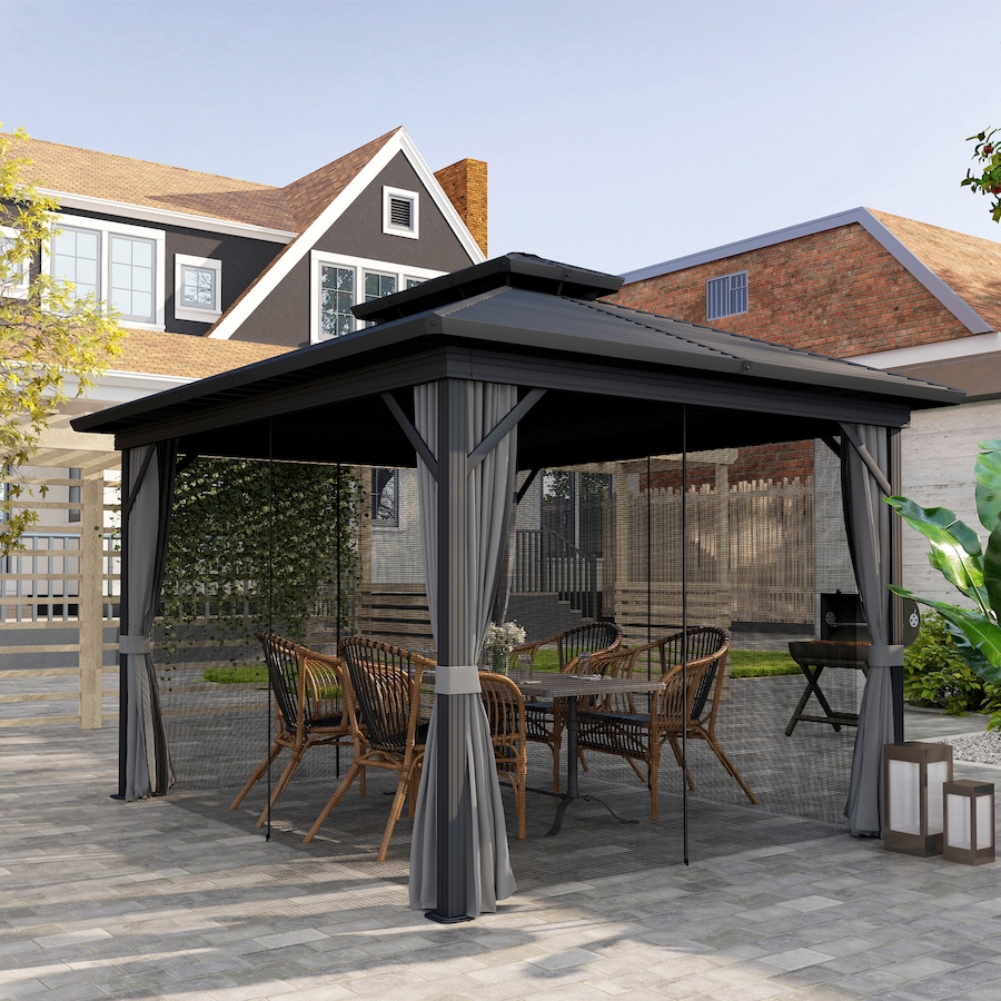 Image 993273_ALTMORE15.jpg, Product 993-273 / Price $1,244.99, Outsunny 10' x 12' Hardtop Gazebo, Garden Sun Shelter from Outsunny on TSC.ca's Home & Garden department