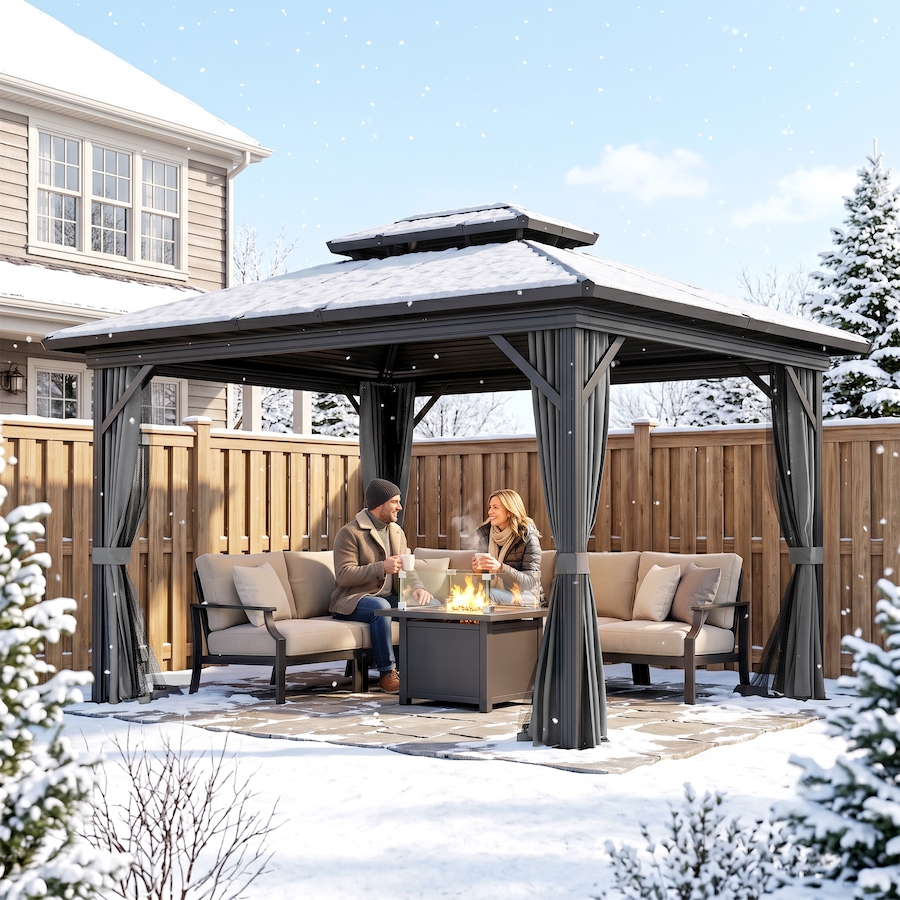 Image 993273_ALTMORE18.jpg, Product 993-273 / Price $1,244.99, Outsunny 10' x 12' Hardtop Gazebo, Garden Sun Shelter from Outsunny on TSC.ca's Home & Garden department