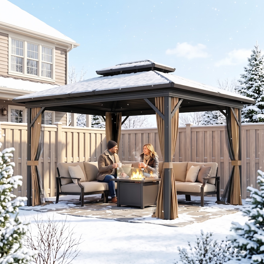 Image 993273_ALTMORE19.jpg, Product 993-273 / Price $1,244.99, Outsunny 10' x 12' Hardtop Gazebo, Garden Sun Shelter from Outsunny on TSC.ca's Home & Garden department