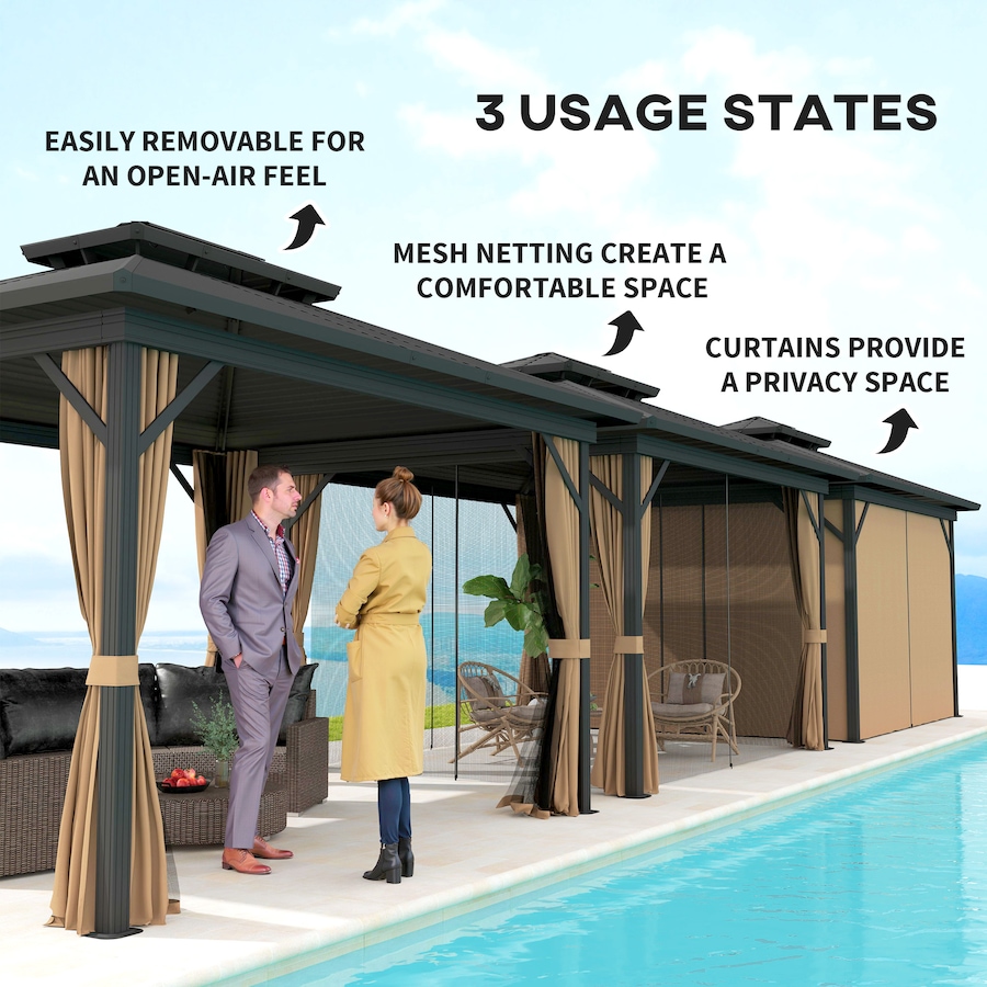 Image 993273_ALTMORE6.jpg, Product 993-273 / Price $1,244.99, Outsunny 10' x 12' Hardtop Gazebo, Garden Sun Shelter from Outsunny on TSC.ca's Home & Garden department