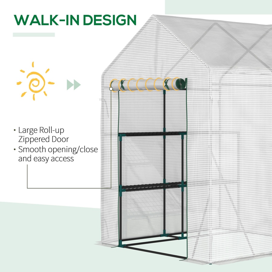 Image 993275_ALTMORE12.jpg, Product 993-275 / Price $84.99, Outsunny Walk-in Greenhouse for Outdoor, Portable Gardening Plant Hot House from Outsunny on TSC.ca's Home & Garden department