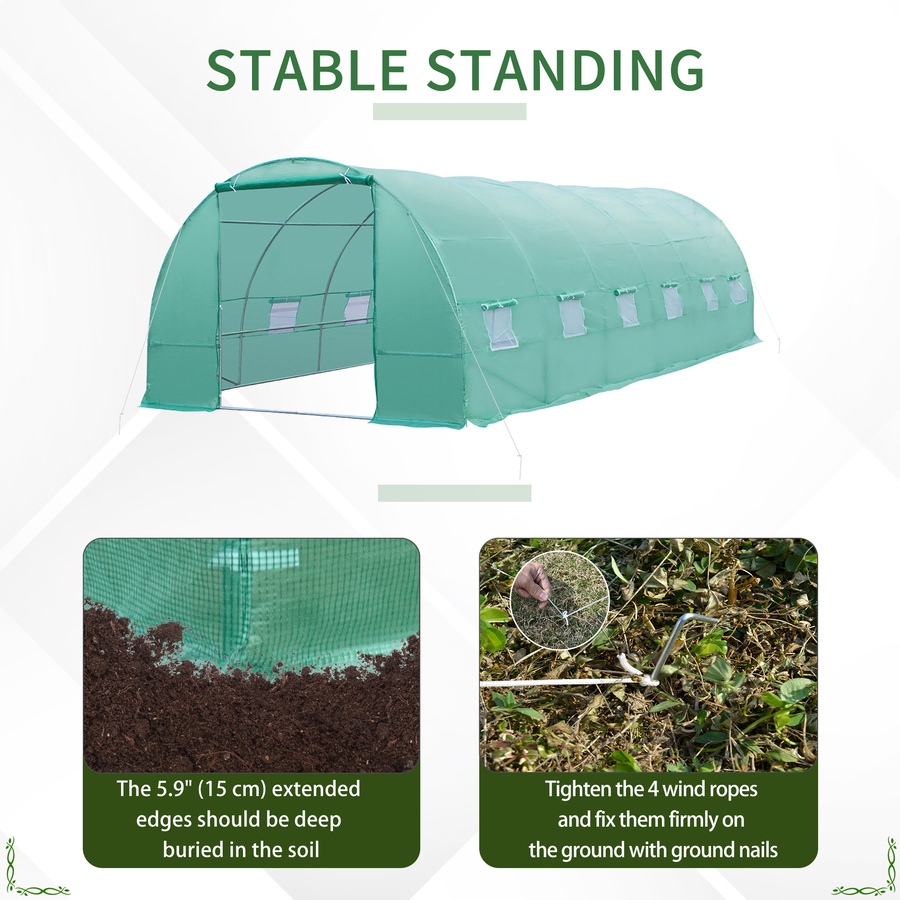 Image 993277_ALTMORE13.jpg, Product 993-277 / Price $269.99, Outsunny 26' x 10' x 6.6' Large Walk in Tunnel Greenhouse from Outsunny on TSC.ca's Home & Garden department