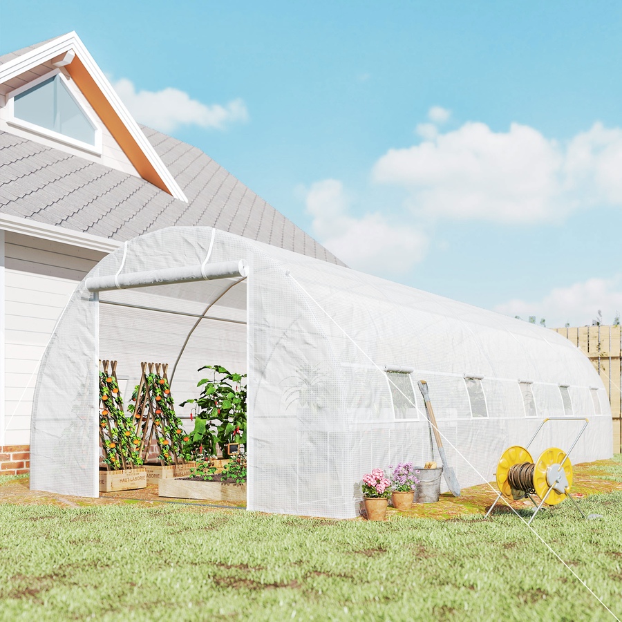 Image 993277_ALTMORE23.jpg, Product 993-277 / Price $269.99, Outsunny 26' x 10' x 6.6' Large Walk in Tunnel Greenhouse from Outsunny on TSC.ca's Home & Garden department