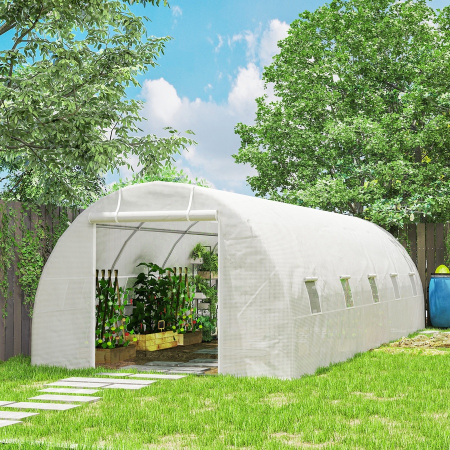 Image 993277_ST01.jpg, Product 993-277 / Price $269.99, Outsunny 26' x 10' x 6.6' Large Walk in Tunnel Greenhouse from Outsunny on TSC.ca's Home & Garden department