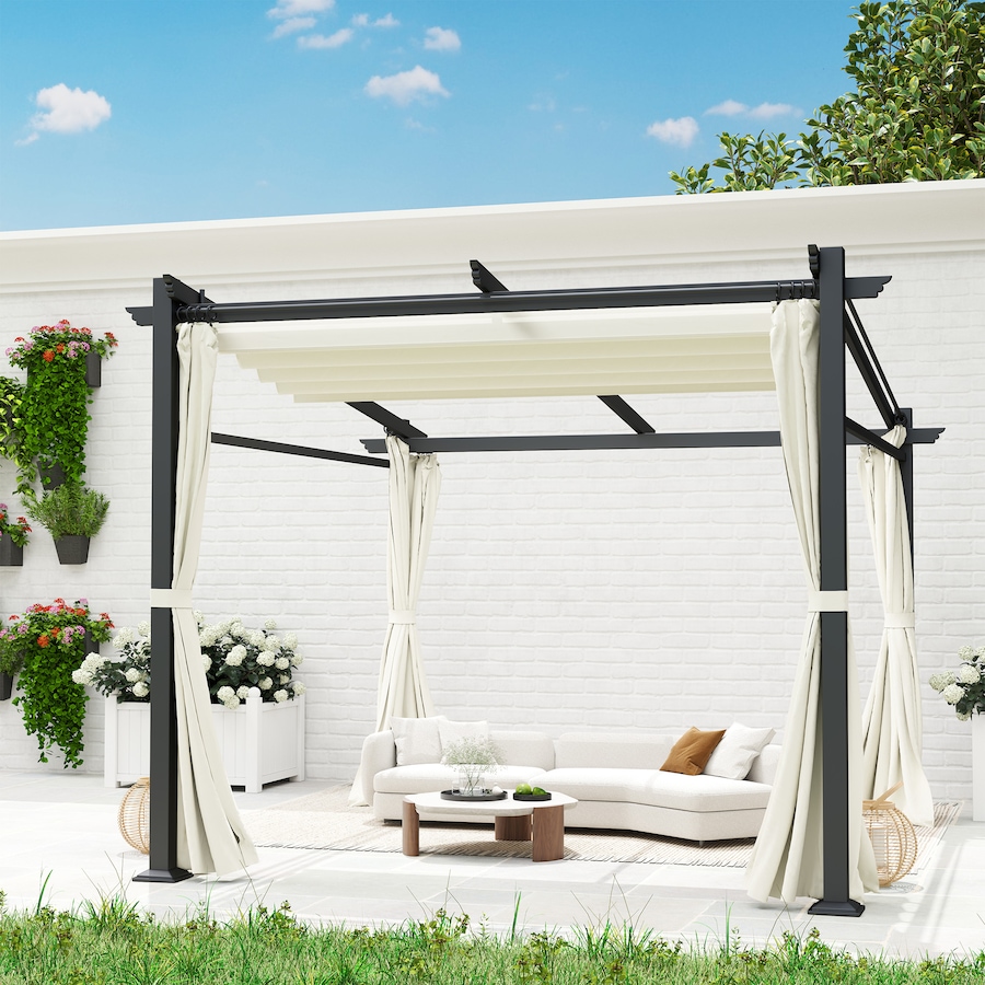 Image 993282_ALTMORE15.jpg, Product 993-282 / Price $339.99 - $364.99, Outsunny 10' x 10' Metal Pergola with Sliding Roof Canopy from Outsunny on TSC.ca's Home & Garden department