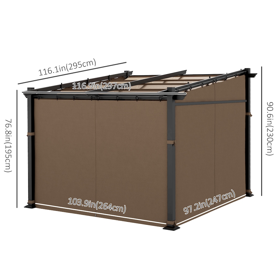 Image 993282_ALTMORE2.jpg, Product 993-282 / Price $339.99 - $364.99, Outsunny 10' x 10' Metal Pergola with Sliding Roof Canopy from Outsunny on TSC.ca's Home & Garden department