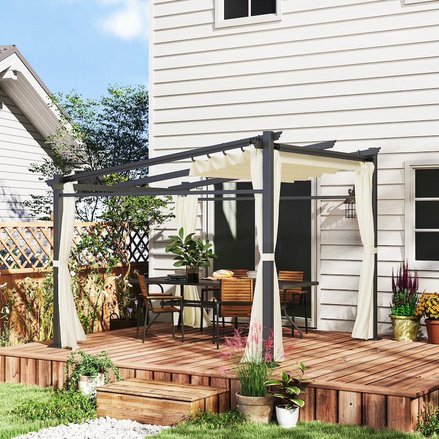 Image 993282_ALTMORE31.jpg, Product 993-282 / Price $339.99 - $364.99, Outsunny 10' x 10' Metal Pergola with Sliding Roof Canopy from Outsunny on TSC.ca's Home & Garden department