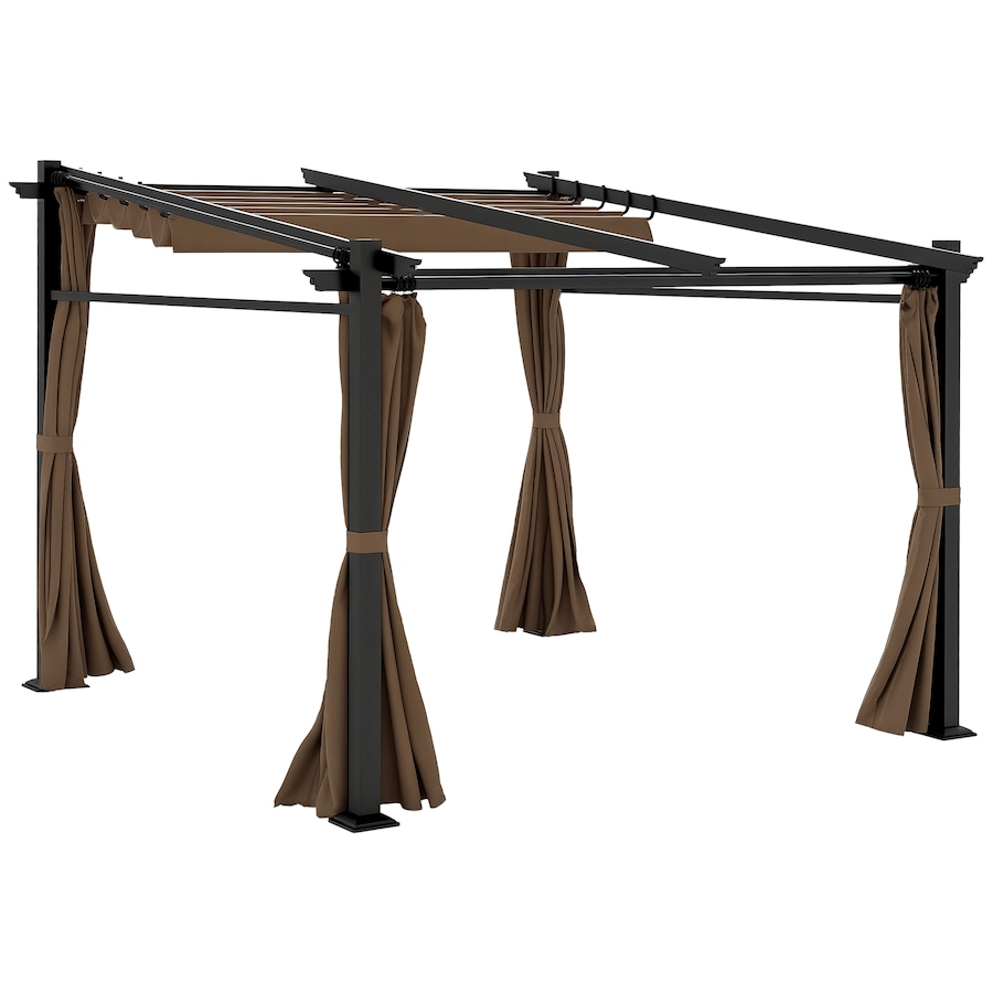 Image 993282_ST01.png, Product 993-282 / Price $339.99 - $364.99, Outsunny 10' x 10' Metal Pergola with Sliding Roof Canopy from Outsunny on TSC.ca's Home & Garden department