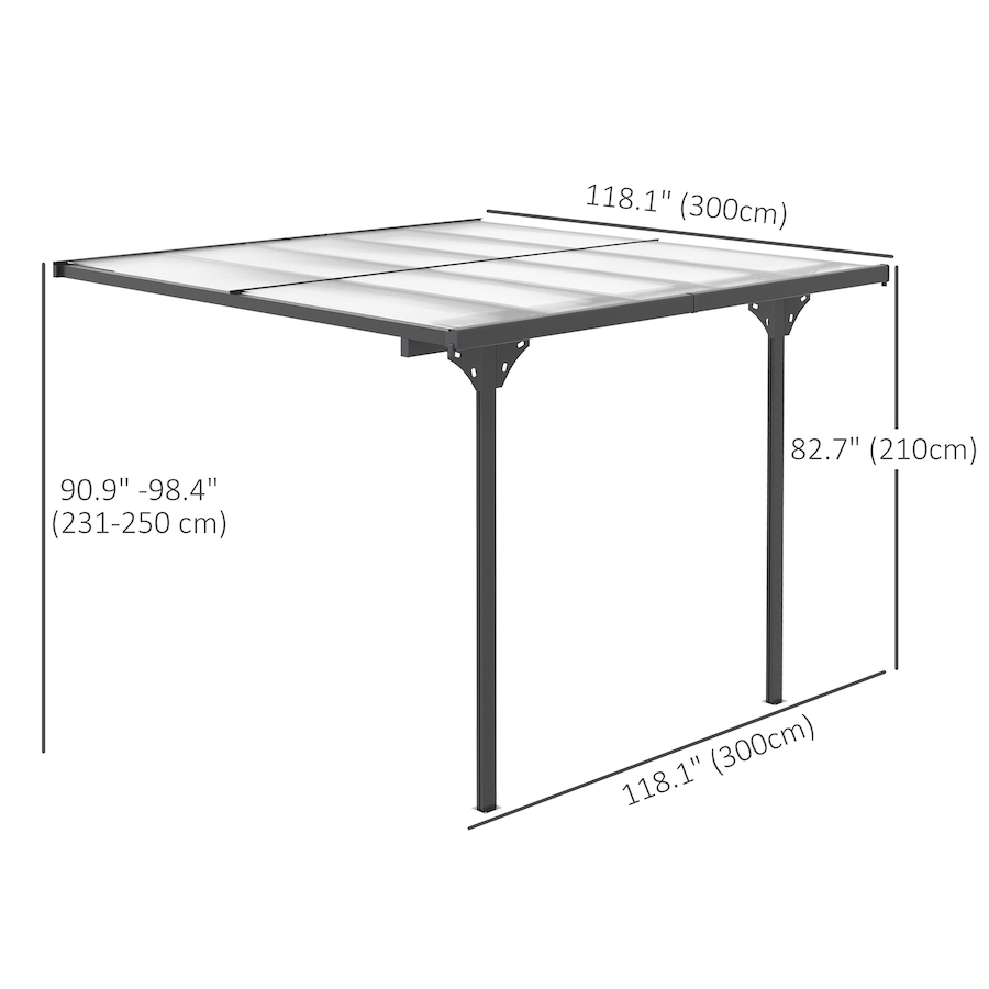 Image 993284_ALTMORE2.jpg, Product 993-284 / Price $494.99 - $519.99, Outsunny Outdoor Hardtop Pergola Gazebo for Patio with Adjustable Height from Outsunny on TSC.ca's Home & Garden department