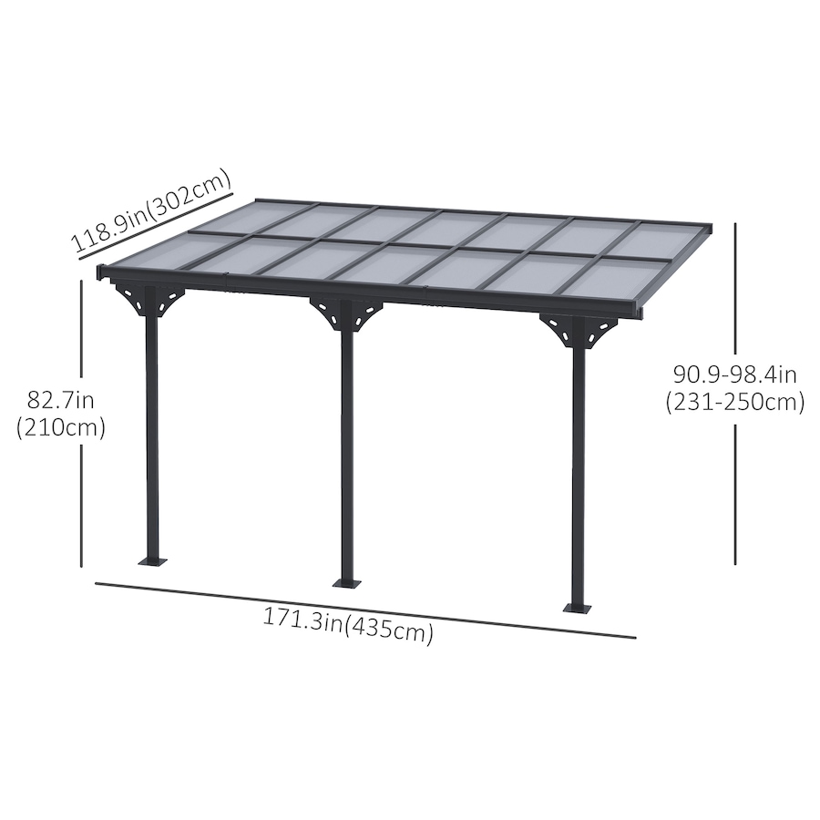 Image 993284_ALTMORE24.jpg, Product 993-284 / Price $494.99 - $519.99, Outsunny Outdoor Hardtop Pergola Gazebo for Patio with Adjustable Height from Outsunny on TSC.ca's Home & Garden department