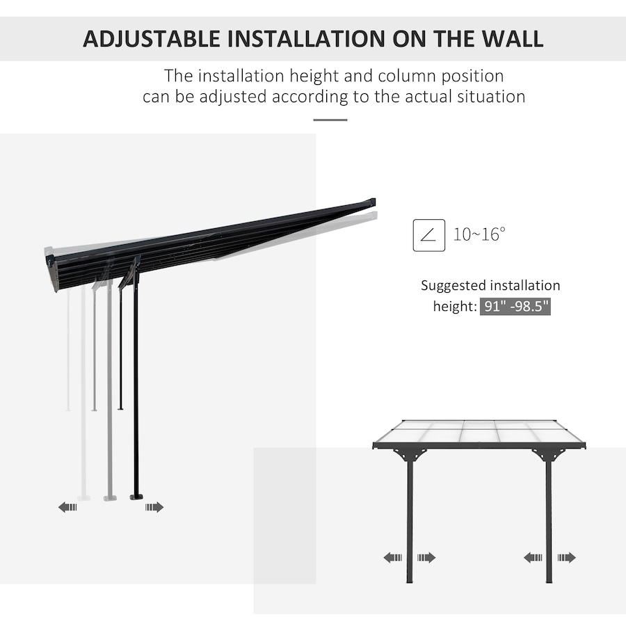 Image 993284_ALTMORE3.jpg, Product 993-284 / Price $494.99 - $519.99, Outsunny Outdoor Hardtop Pergola Gazebo for Patio with Adjustable Height from Outsunny on TSC.ca's Home & Garden department