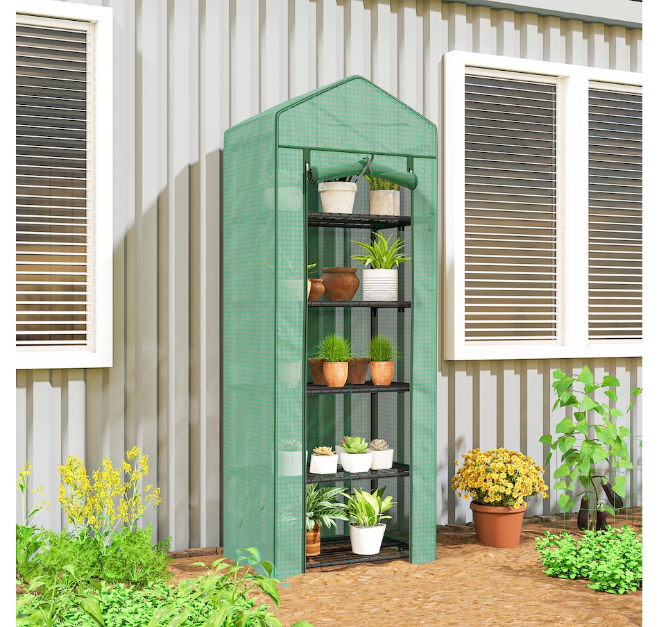 Image 993288_ALTMORE17.jpg, Product 993-288 / Price $54.99 - $59.99, Outsunny 5 Tier Mini Greenhouse, Portable Outdoor Flower Stand from Outsunny on TSC.ca's Home & Garden department
