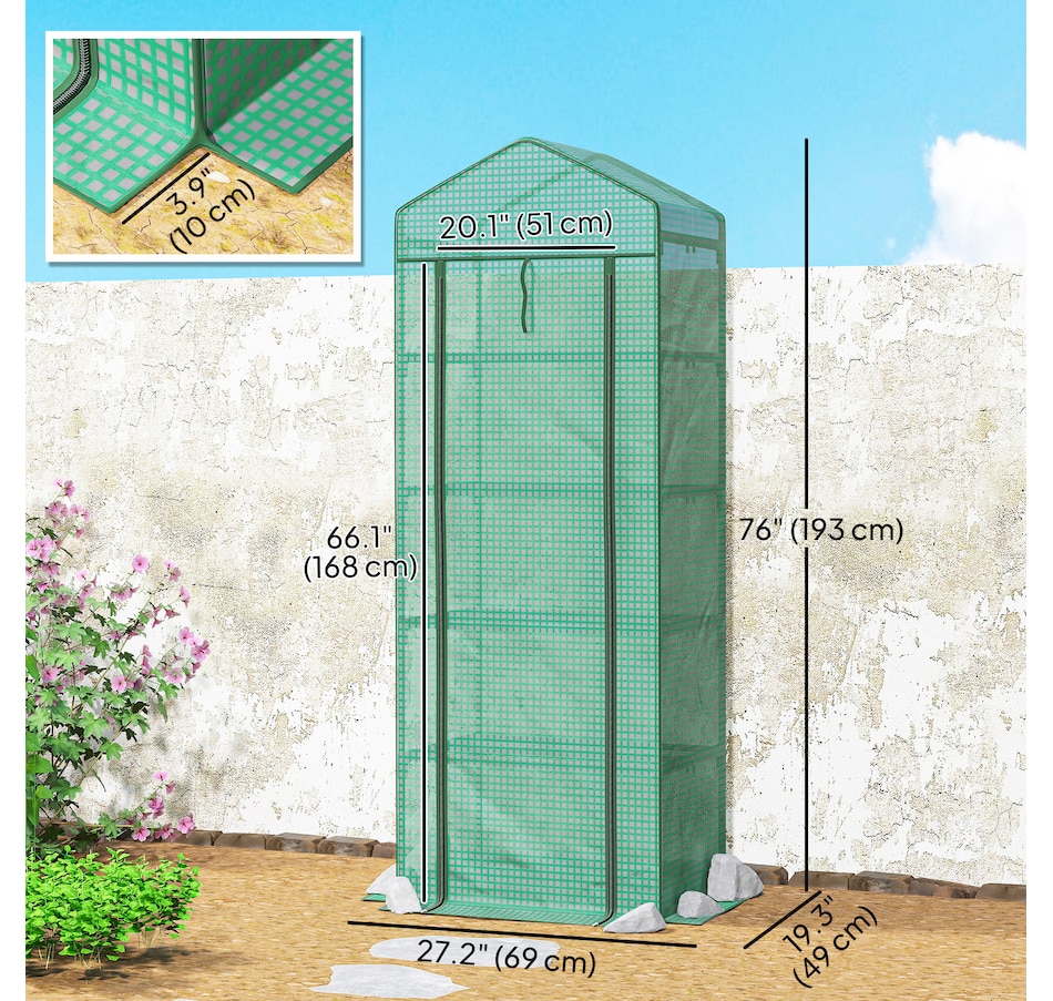 Image 993288_ALTMORE18.jpg, Product 993-288 / Price $54.99 - $59.99, Outsunny 5 Tier Mini Greenhouse, Portable Outdoor Flower Stand from Outsunny on TSC.ca's Home & Garden department