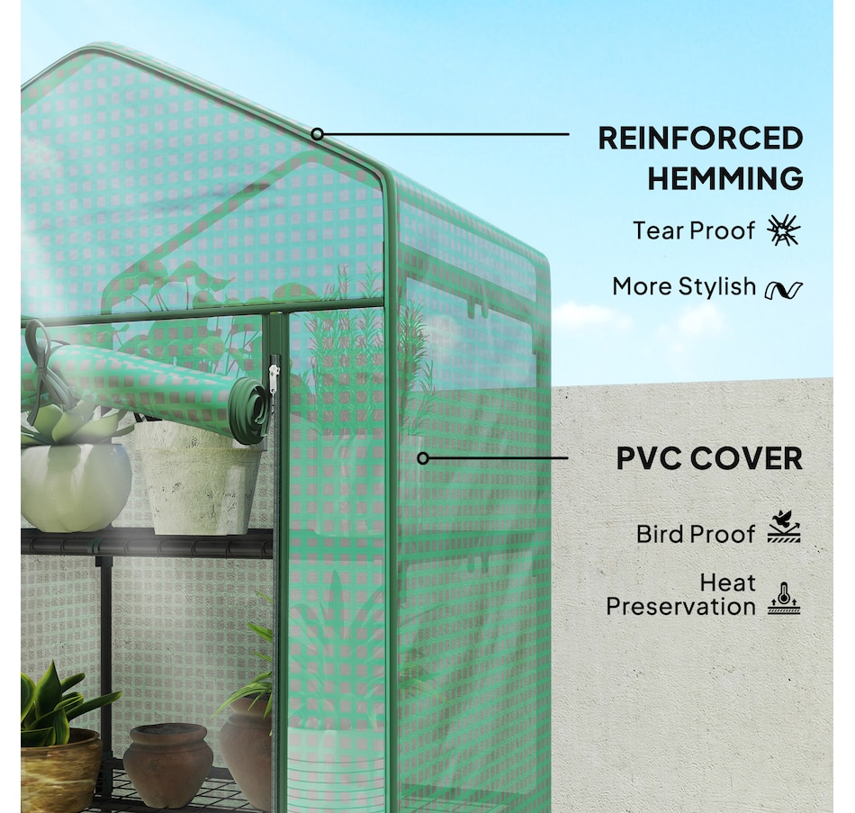 Image 993288_ALTMORE19.jpg, Product 993-288 / Price $54.99 - $59.99, Outsunny 5 Tier Mini Greenhouse, Portable Outdoor Flower Stand from Outsunny on TSC.ca's Home & Garden department