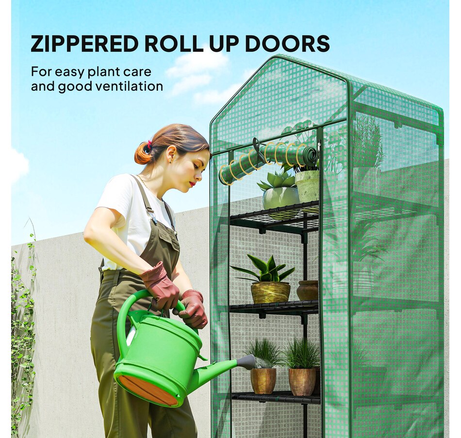 Image 993288_ALTMORE21.jpg, Product 993-288 / Price $54.99 - $59.99, Outsunny 5 Tier Mini Greenhouse, Portable Outdoor Flower Stand from Outsunny on TSC.ca's Home & Garden department