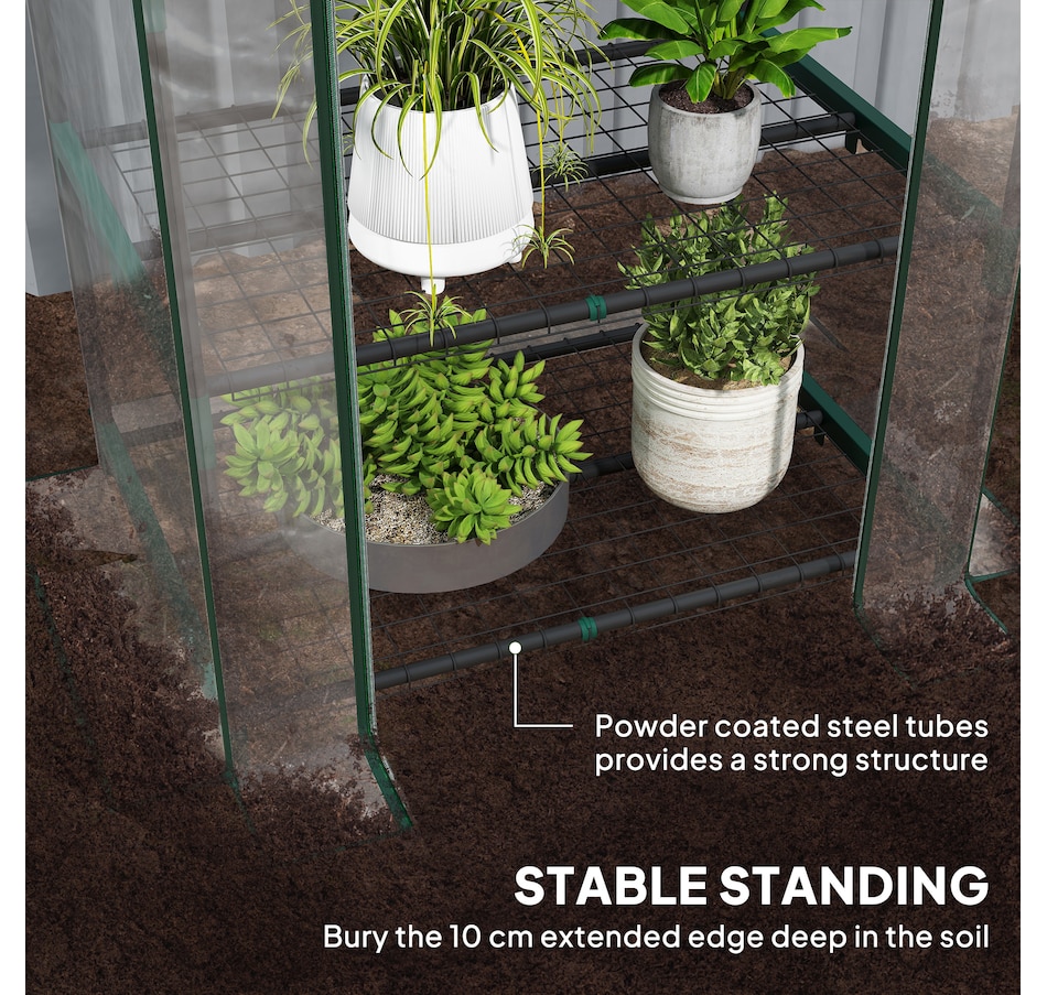 Image 993288_ALTMORE29.jpg, Product 993-288 / Price $54.99 - $59.99, Outsunny 5 Tier Mini Greenhouse, Portable Outdoor Flower Stand from Outsunny on TSC.ca's Home & Garden department
