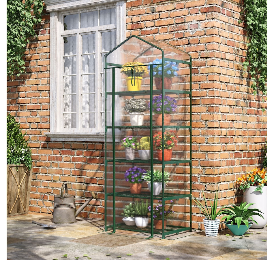 Image 993288_ALTMORE9.jpg, Product 993-288 / Price $54.99 - $59.99, Outsunny 5 Tier Mini Greenhouse, Portable Outdoor Flower Stand from Outsunny on TSC.ca's Home & Garden department