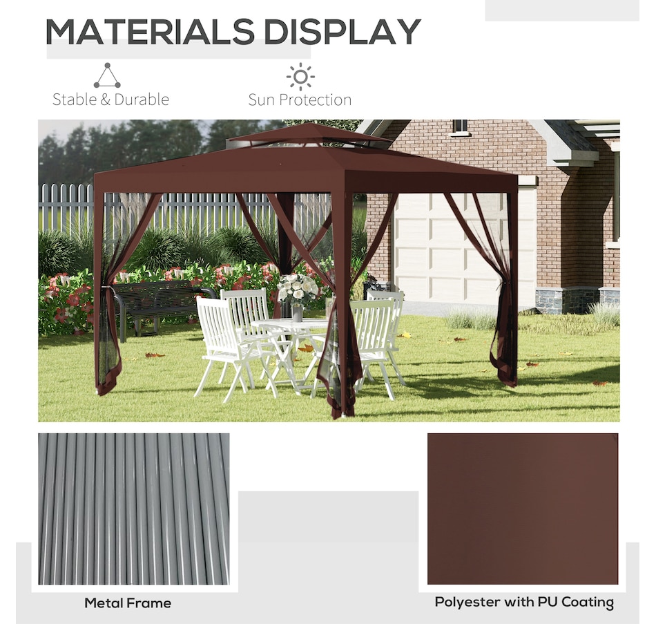 Image 993293_ALTMORE28.jpg, Product 993-293 / Price $149.99, Outsunny 10' x 10' Canopy Tent from Outsunny on TSC.ca's Home & Garden department