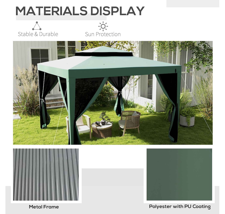 Image 993293_ALTMORE4.jpg, Product 993-293 / Price $149.99, Outsunny 10' x 10' Canopy Tent from Outsunny on TSC.ca's Home & Garden department