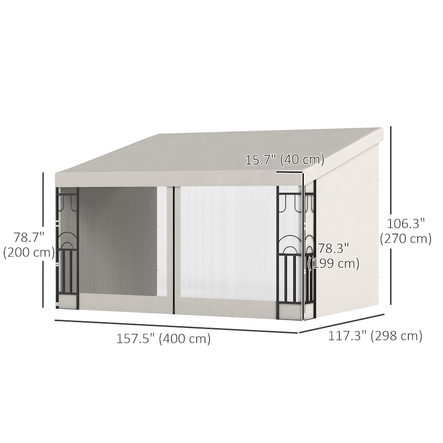 Image 993296_ALTMORE10.jpg, Product 993-296 / Price $199.99 - $269.99, Outsunny 10' x 13' Lean to Outdoor Pergola Canopy from Outsunny on TSC.ca's Home & Garden department