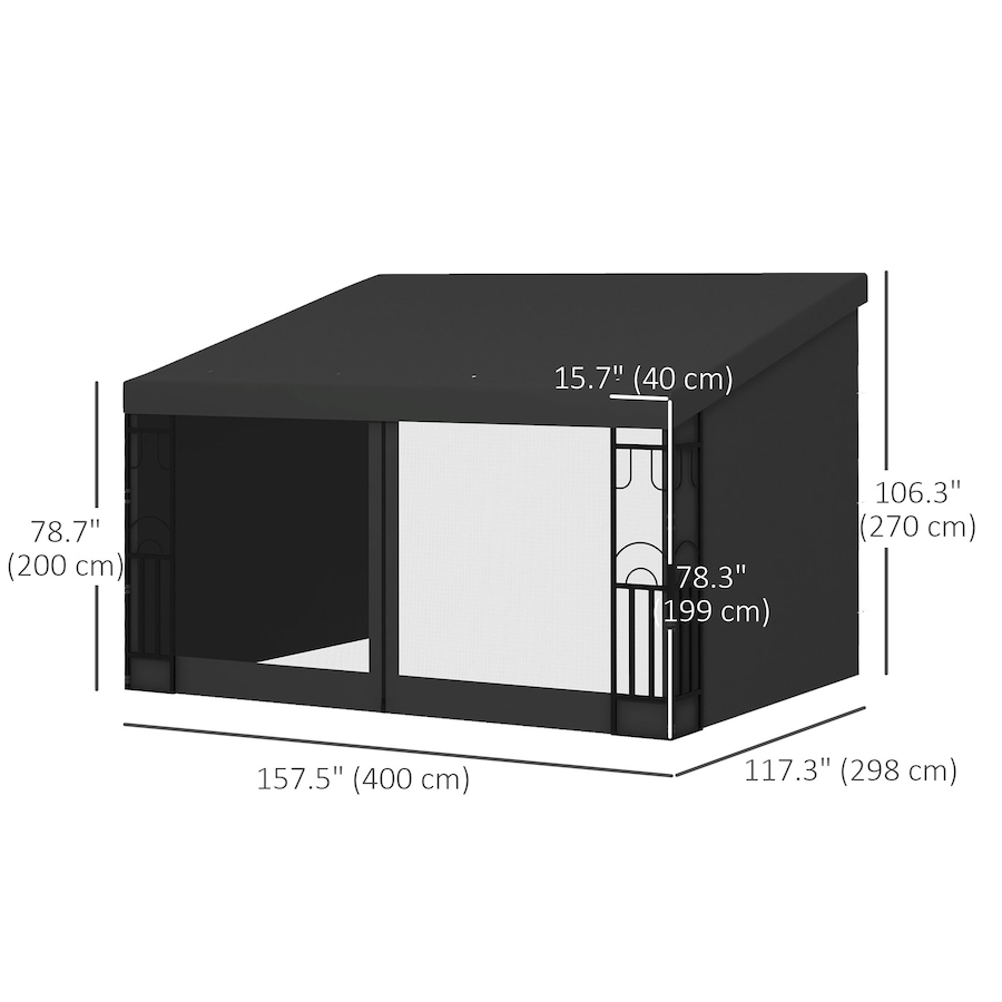 Image 993296_ALTMORE18.jpg, Product 993-296 / Price $199.99 - $269.99, Outsunny 10' x 13' Lean to Outdoor Pergola Canopy from Outsunny on TSC.ca's Home & Garden department