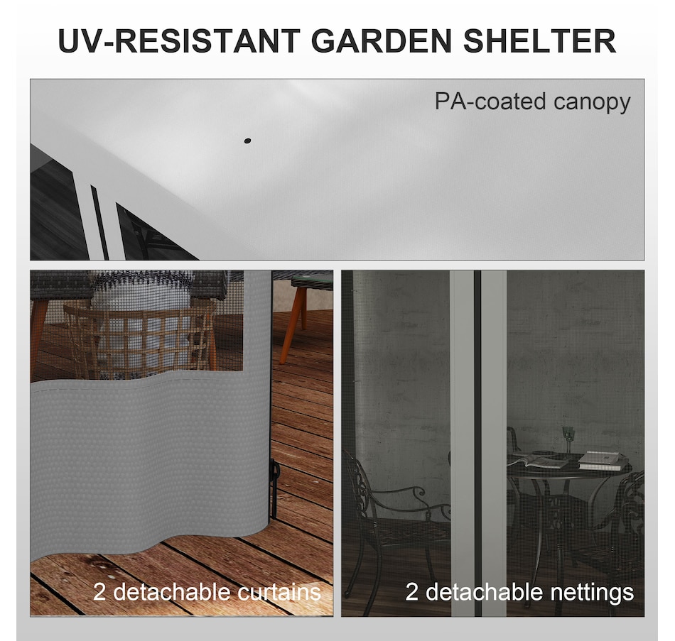 Image 993296_ALTMORE4.jpg, Product 993-296 / Price $259.99 - $289.99, Outsunny 10' x 13' Lean to Outdoor Pergola Canopy from Outsunny on TSC.ca's Home & Garden department