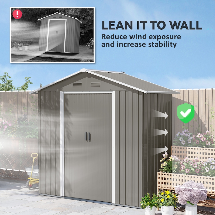 Image 993303_ALTMORE14.jpg, Product 993-303 / Price $294.99, Outsunny 6' x 4' Metal Garden Shed from Outsunny on TSC.ca's Home & Garden department