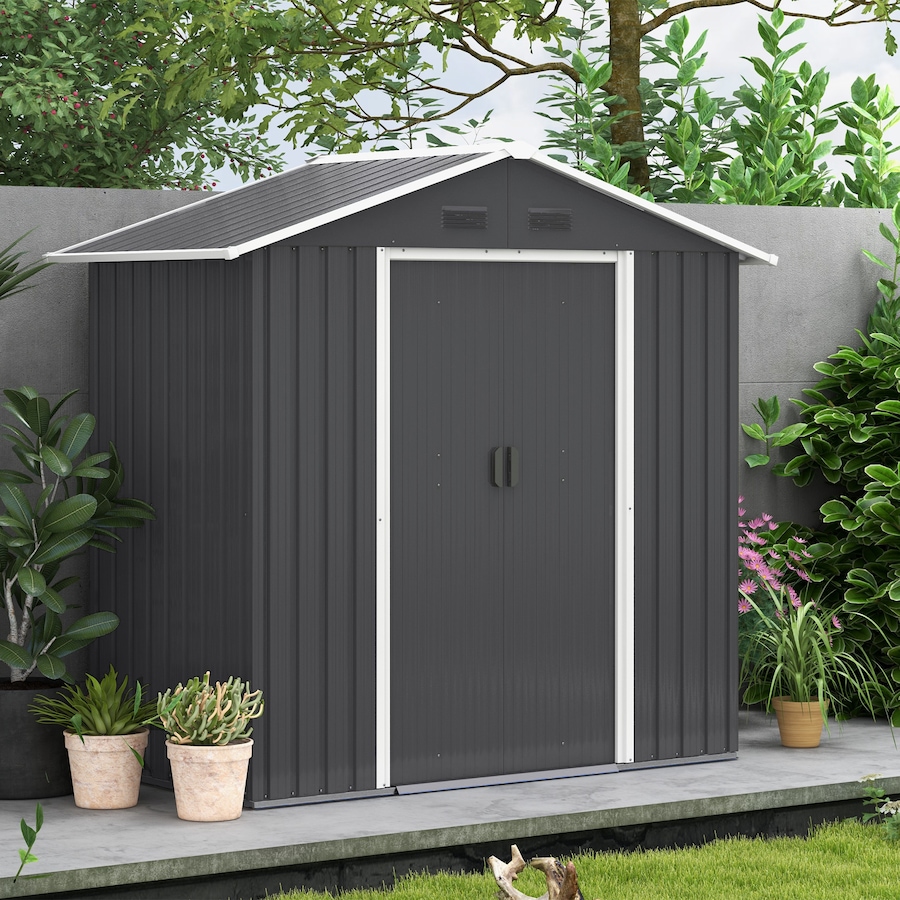 Image 993303_ALTMORE21.jpg, Product 993-303 / Price $294.99, Outsunny 6' x 4' Metal Garden Shed from Outsunny on TSC.ca's Home & Garden department