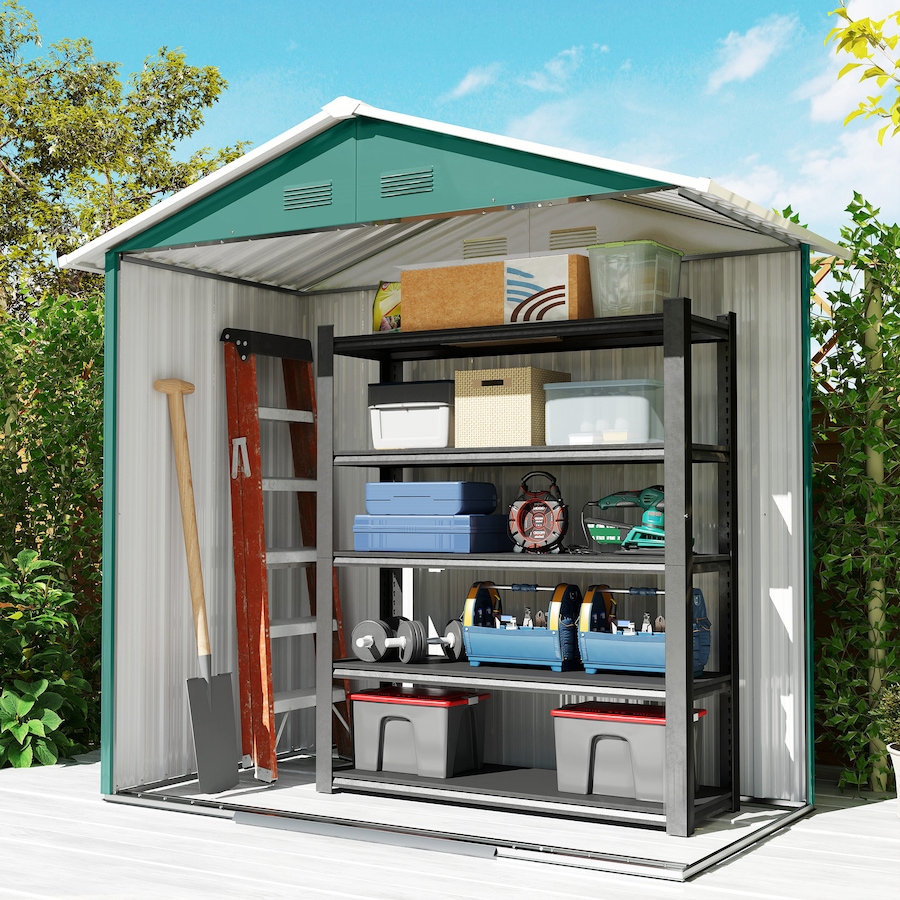 Image 993303_ALTMORE8.jpg, Product 993-303 / Price $294.99, Outsunny 6' x 4' Metal Garden Shed from Outsunny on TSC.ca's Home & Garden department