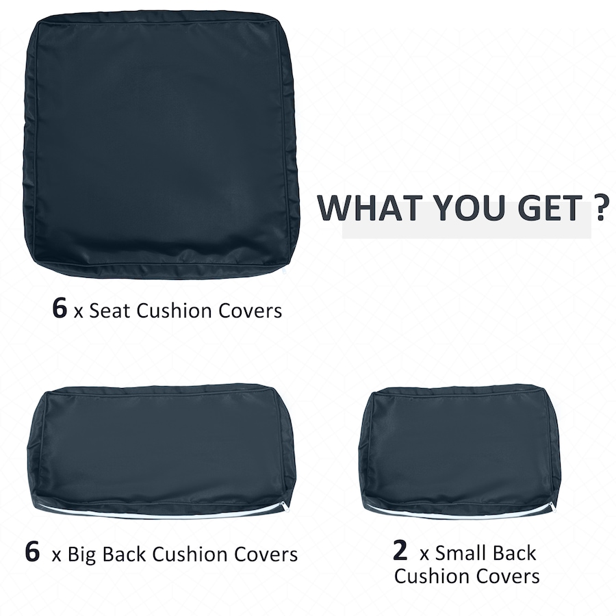 Image 993317_ALTMORE11.jpg, Product 993-317 / Price $94.99, Outsunny Outdoor 14pc Patio Rattan Sofa Set Cushion Cover Replacement from Outsunny on TSC.ca's Home & Garden department