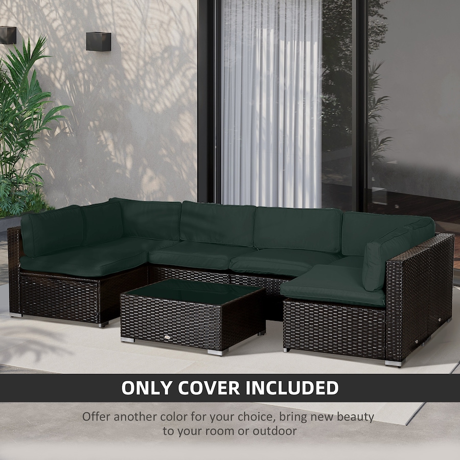 Image 993317_ALTMORE21.jpg, Product 993-317 / Price $94.99, Outsunny Outdoor 14pc Patio Rattan Sofa Set Cushion Cover Replacement from Outsunny on TSC.ca's Home & Garden department