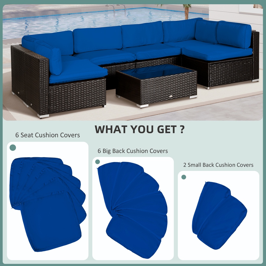 Image 993317_ALTMORE3.jpg, Product 993-317 / Price $94.99, Outsunny Outdoor 14pc Patio Rattan Sofa Set Cushion Cover Replacement from Outsunny on TSC.ca's Home & Garden department