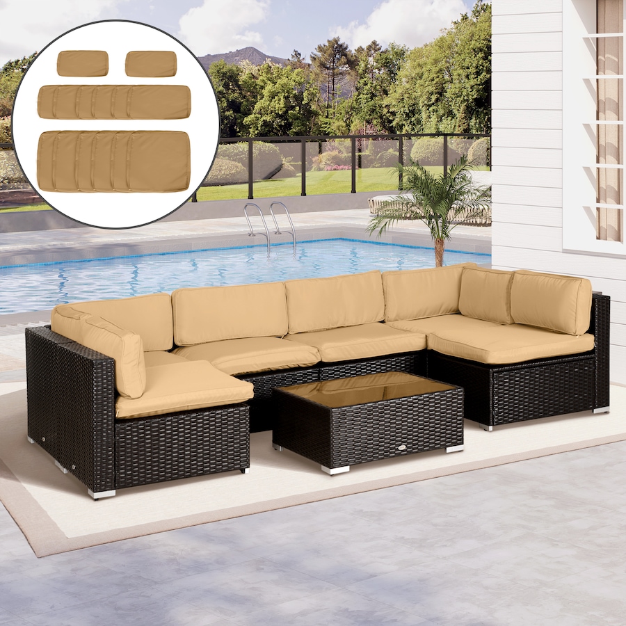 Image 993317_ALTMORE33.jpg, Product 993-317 / Price $94.99, Outsunny Outdoor 14pc Patio Rattan Sofa Set Cushion Cover Replacement from Outsunny on TSC.ca's Home & Garden department