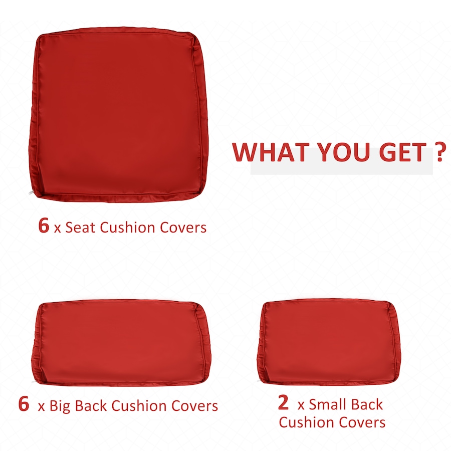 Image 993317_ALTMORE42.jpg, Product 993-317 / Price $94.99, Outsunny Outdoor 14pc Patio Rattan Sofa Set Cushion Cover Replacement from Outsunny on TSC.ca's Home & Garden department