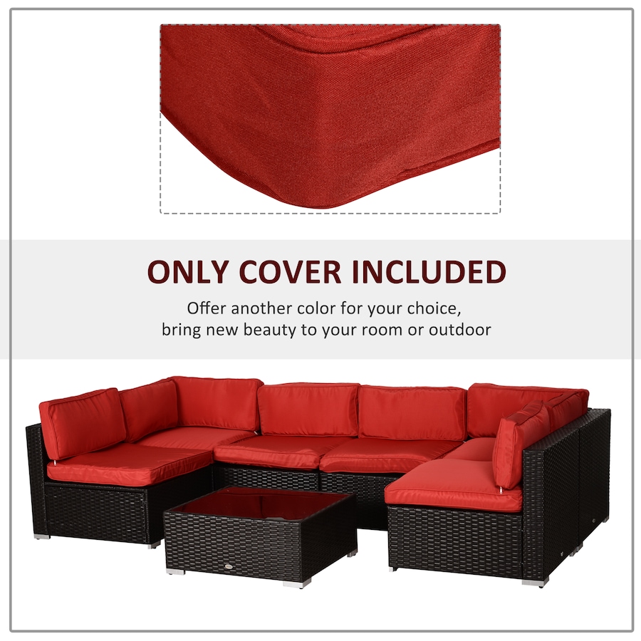 Image 993317_ALTMORE44.jpg, Product 993-317 / Price $94.99, Outsunny Outdoor 14pc Patio Rattan Sofa Set Cushion Cover Replacement from Outsunny on TSC.ca's Home & Garden department