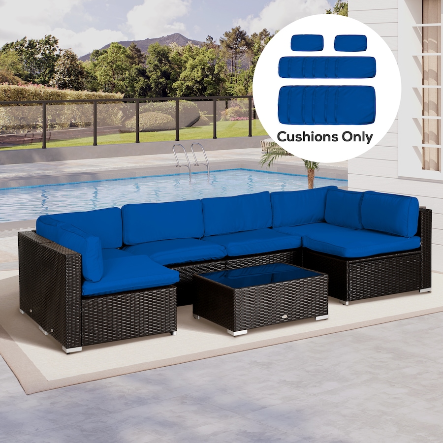 Image 993317_ALTMORE49.jpg, Product 993-317 / Price $94.99, Outsunny Outdoor 14pc Patio Rattan Sofa Set Cushion Cover Replacement from Outsunny on TSC.ca's Home & Garden department