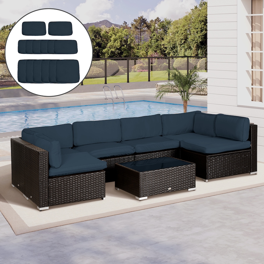 Image 993317_ALTMORE9.jpg, Product 993-317 / Price $94.99, Outsunny Outdoor 14pc Patio Rattan Sofa Set Cushion Cover Replacement from Outsunny on TSC.ca's Home & Garden department