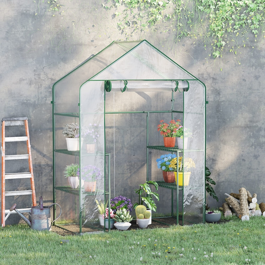 Image 993324_ALTMORE17.jpg, Product 993-324 / Price $69.99 - $74.99, Outsunny 3-Tier Mini Greenhouse, Walk-in Greenhouse from Outsunny on TSC.ca's Home & Garden department